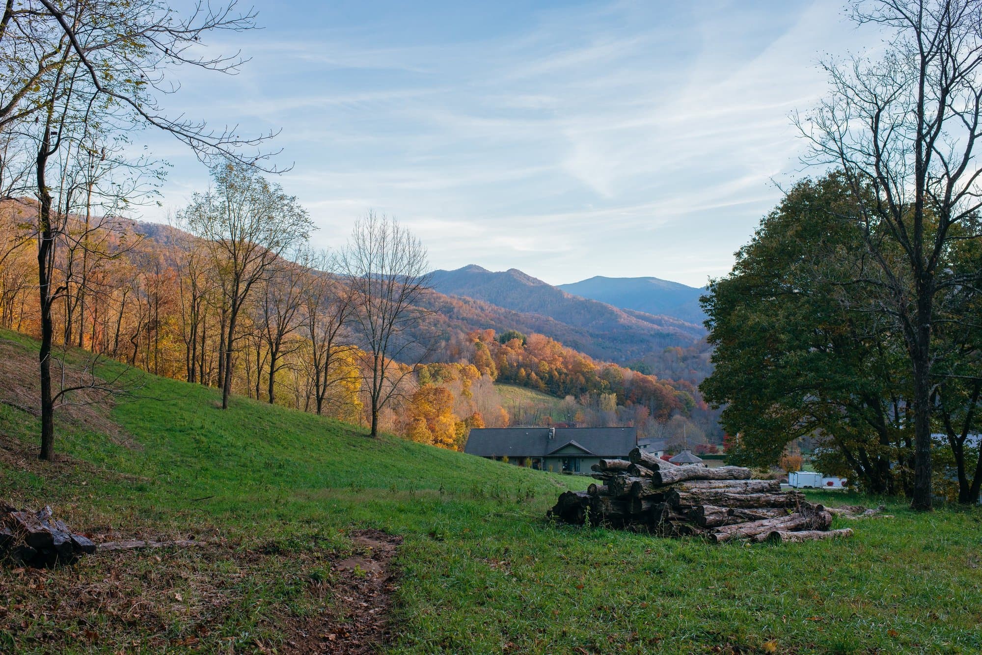 Autumn valley landscape
